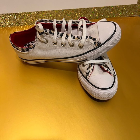 Converse all star black and white canvas with animal print. - Picture 2 of 3